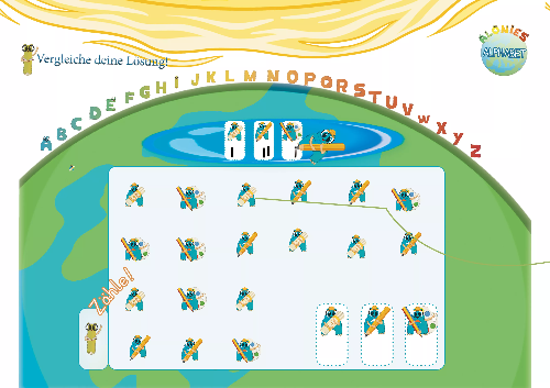 Alonies Freebees Heft: Buchstaben kleben