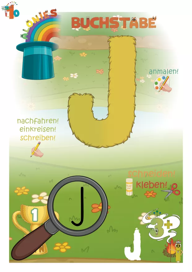 Buchstabenheft J - Buchstabe J spielerisch entdecken