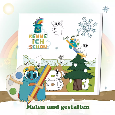 Kinder malen die Alonies, die sie schon kennen. Fördert Kreativität, Feinmotorik und Selbstreflexion – spielerisches Lernen mit Herz.