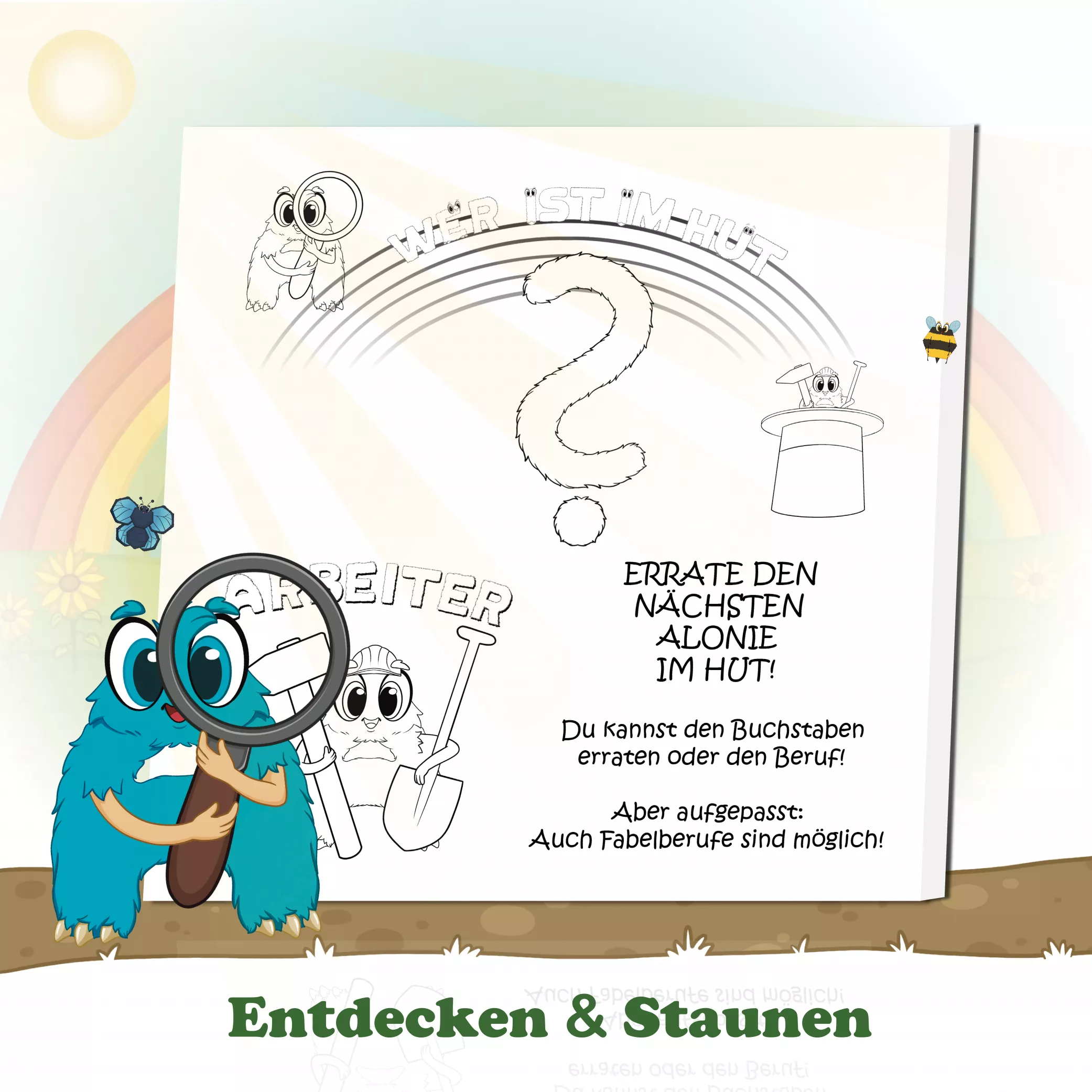 Für grosse Maler - Entdeckendes lernen - errate den Alonie im Hut Für grosse Maler - Entdeckendes lernen - errate den Alonie im Hut