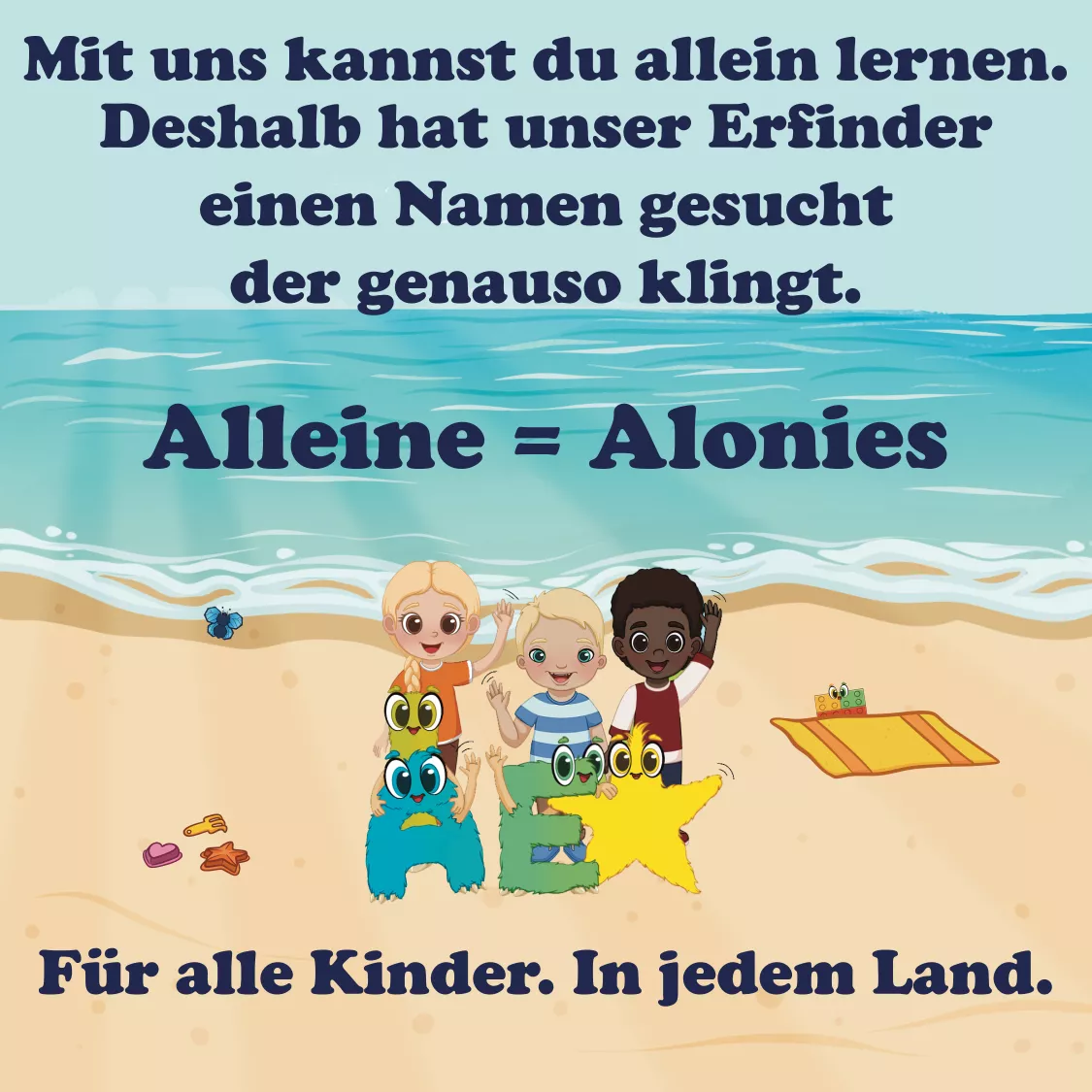 Das Bild erklärt, wie sich der Name von „allein lernen“ ableitet und warum er für ein inklusives, internationales Lernkonzept steht – freundlich, zugänglich und motivierend. Das Bild erklärt, wie sich der Name von „allein lernen“ ableitet und warum er für ein inklusives, internationales Lernkonzept steht – freundlich, zugänglich und motivierend.