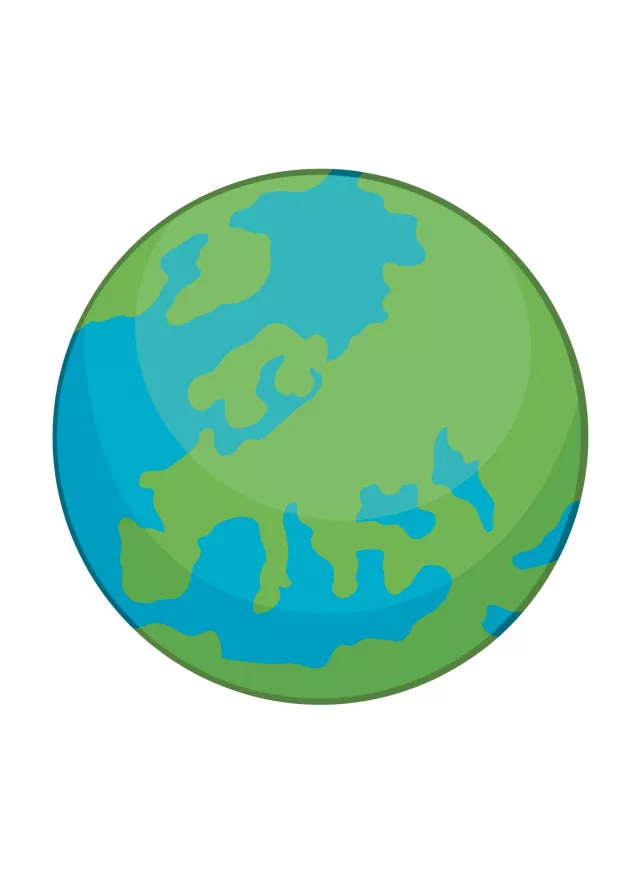 Illustrierte Erde
Liebevoll gestaltetes Tafelbild der Erde, illustriert von Jasmin Noetzel. Ideal für den Sachunterricht in der Grundschule und spielerisches Lernen über unseren Heimatplaneten.