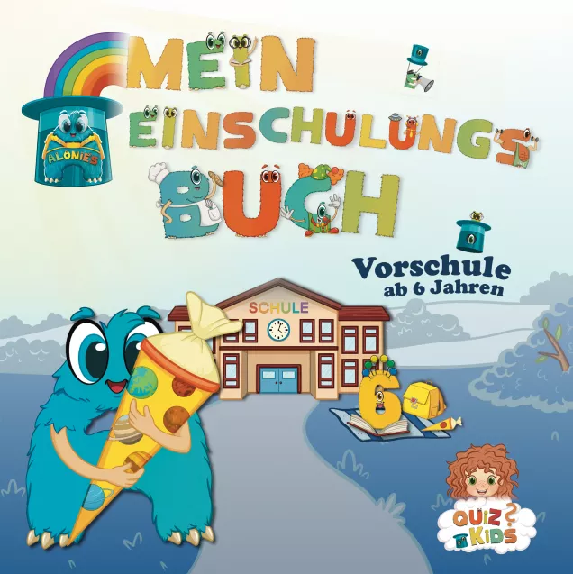 Einschulungsbuch Vorschule ab 6 Jahren – ideales Geschenk für die Schultüte. Spielerisches und selbstständiges Lernen mit den Alonis, inklusive Zahlen schreiben, Buchstaben lernen, Rätsel lösen und versteckte Hüte entdecken. Kindgerechte Illustrationen fördern Konzentration, Feinmotorik und Motivation beim Schuleintritt.