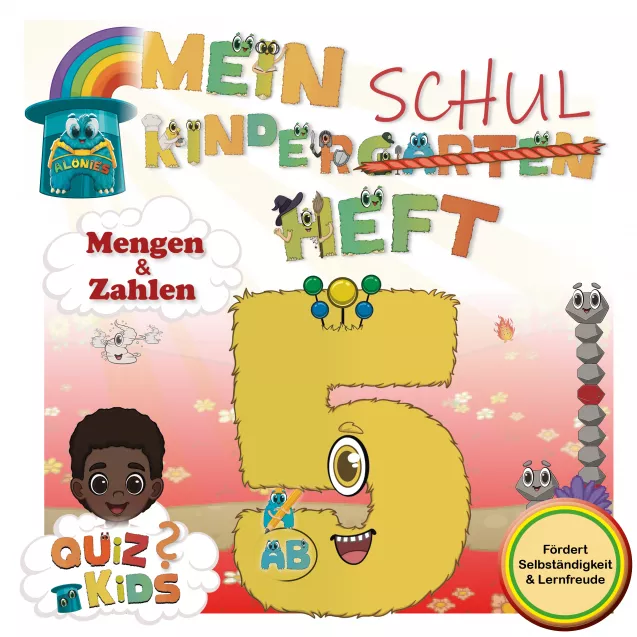 Cover: Mein Kindergarten-Schulheft mit Leo – Vorschulbuch im Zahlenraum 9 (PDF ab 5 Jahren)
Das digitale Vorschulheft „Leos erstes Abenteuer“ zeigt Leo mit der Alonie-Zahl 5. Für Kinder ab 5 Jahren konzipiert, führt das Heft in Zahlen und Mengen bis zur 9 ein – mit klaren Aufgaben, viel Nachspuren, visuellem Lernen und den Alonies. Ideal als PDF-Vorschulbuch zum Download für Kindergarten und Vorschule.