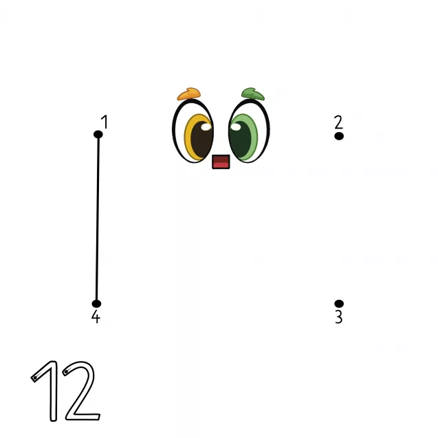 Beim Verbinden der Zahlen 1 bis 4 entsteht ein erstes Zahlenbild. Kinder lieben es, wie aus einfachen Punkten ein Bild wird. So wird spielerisch das Zählen, die Reihenfolge der Zahlen und die Hand-Auge-Koordination gefördert.