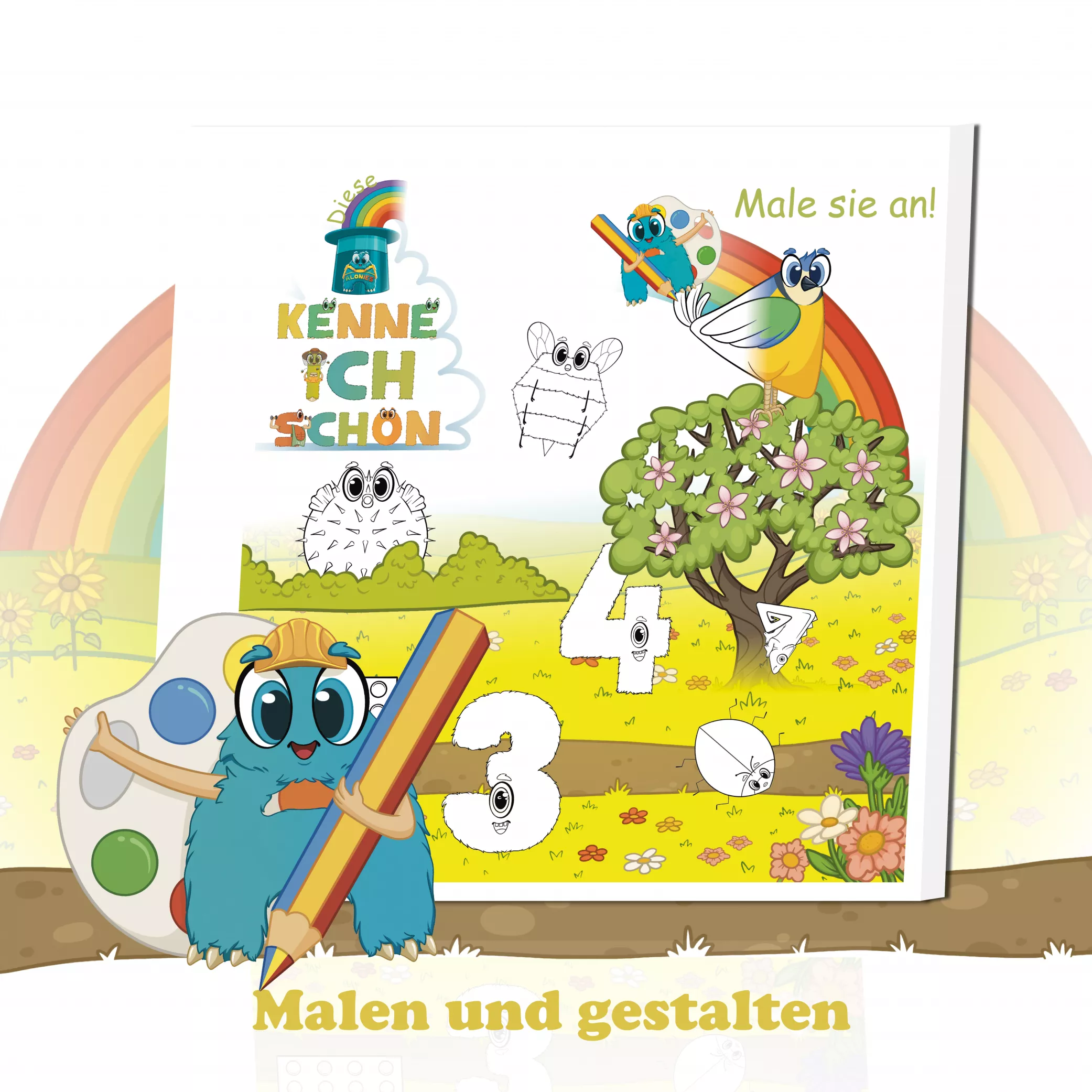 Malen und gestalten

Beim Malen, Gestalten und Kombinieren entwickeln Kinder ihre Feinmotorik, Fantasie und Konzentration. Das Kindergarten-Schulbuch verbindet Kreativität mit Lerninhalten und fördert die Lust am eigenständigen Ausprobieren – liebevoll illustriert mit den Alonies.