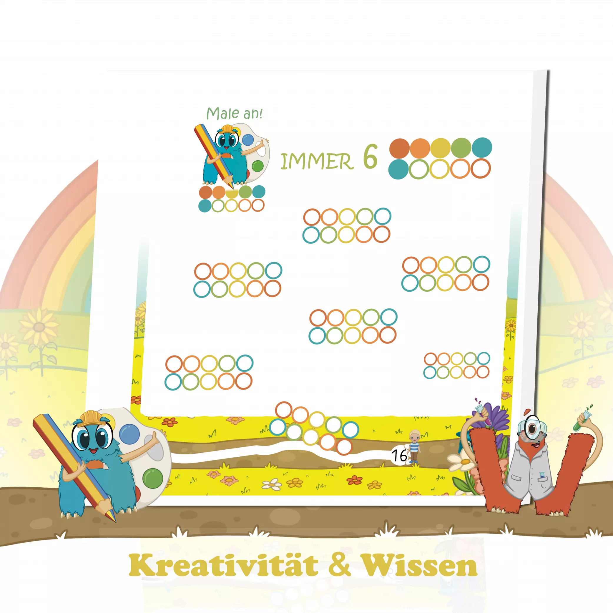 Kreativität und Wissen

Hier verbinden sich Fantasie und frühes mathematisches Denken. Kinder entdecken spielerisch Mengen, Symbole und erste Zahlbeziehungen. Das stärkt ihr Verständnis für Muster, Vergleiche und Zusammenhänge – und macht Lernen lebendig.