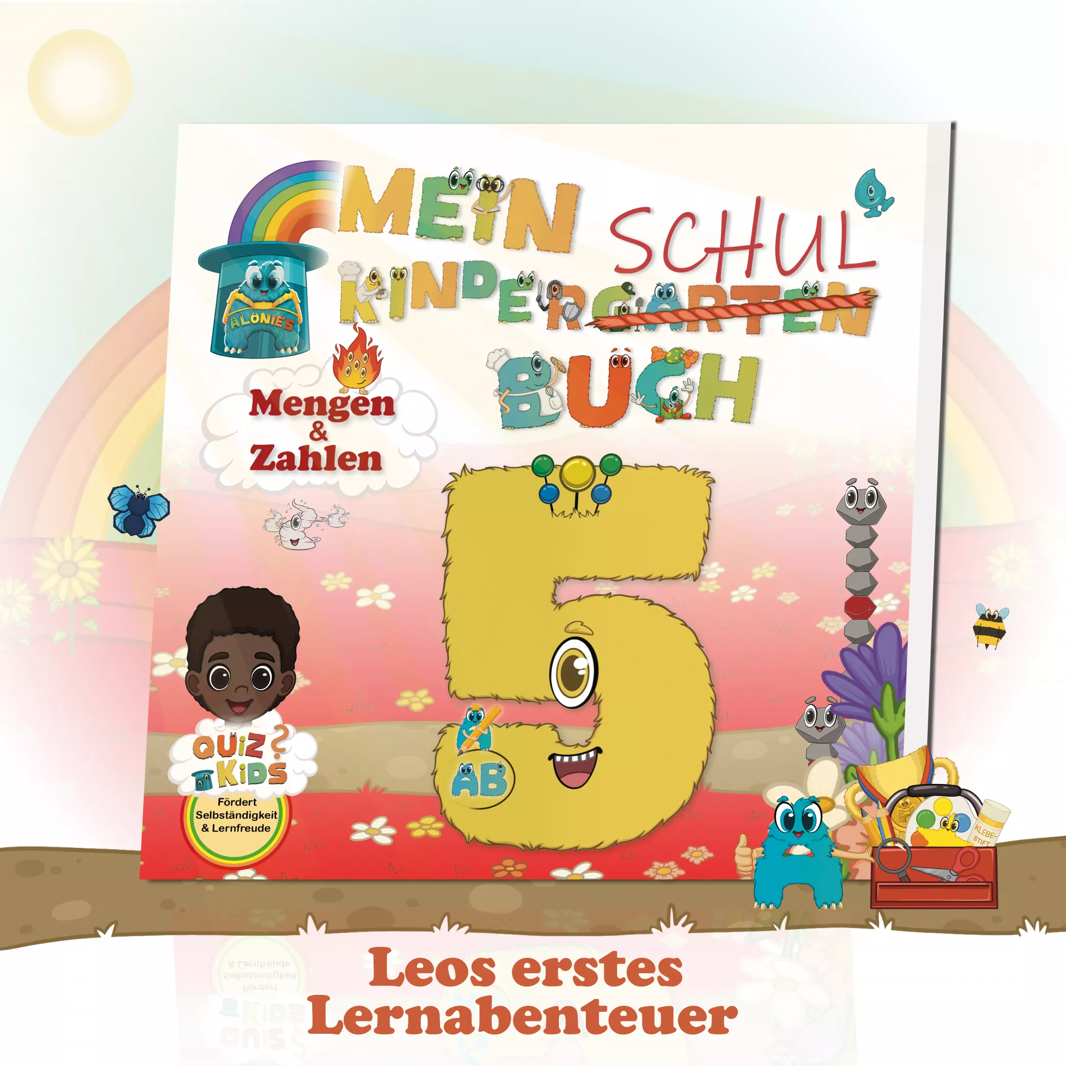 Leo – erstes Alonies-Abenteuer

Das Vorschulbuch „Leos erstes Alonies-Abenteuer“ führt Kinder ab 5 Jahren spielerisch an Mengen und Zahlen bis 9 heran. Mit Ayudi, Informi und Explaini lernen Kinder selbstständig, strukturiert und mit Freude. Das Heft kombiniert Kreativität, Konzentration und Motivation – ein ideales Lernheft für Vorschule und Kindergarten.