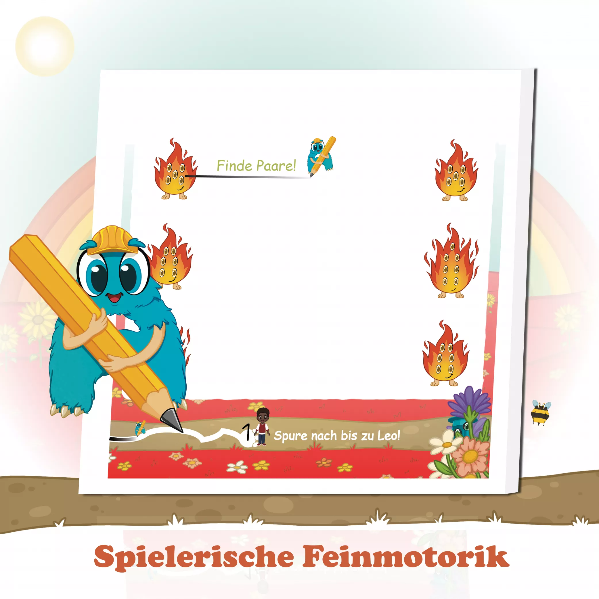 Spielerische Feinmotorik – Verlaufsleisten & Hindernisse

Jede Seite enthält eine Verlaufsspur zum Nachspuren, die im Leo-Buch für Fünfjährige anspruchsvoller ist: enger, verzweigter, mit kleinen Hindernissen. Kinder trainieren ihre Hand-Auge-Koordination, Genauigkeit und Geduld – perfekte Vorbereitung auf das Schreibenlernen in der Schule.