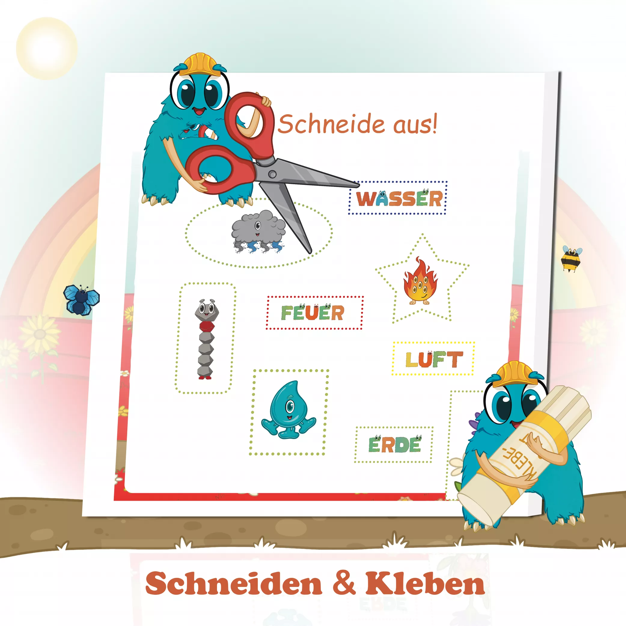 Schneiden & Kleben – Kulturtechniken üben

Beim Schneiden, Kleben und Sortieren trainieren Kinder Feinmotorik, Genauigkeit und visuelle Wahrnehmung. Spielerische Bastelübungen machen Kulturtechniken greifbar und schaffen Selbstvertrauen im Umgang mit Material und Werkzeugen.