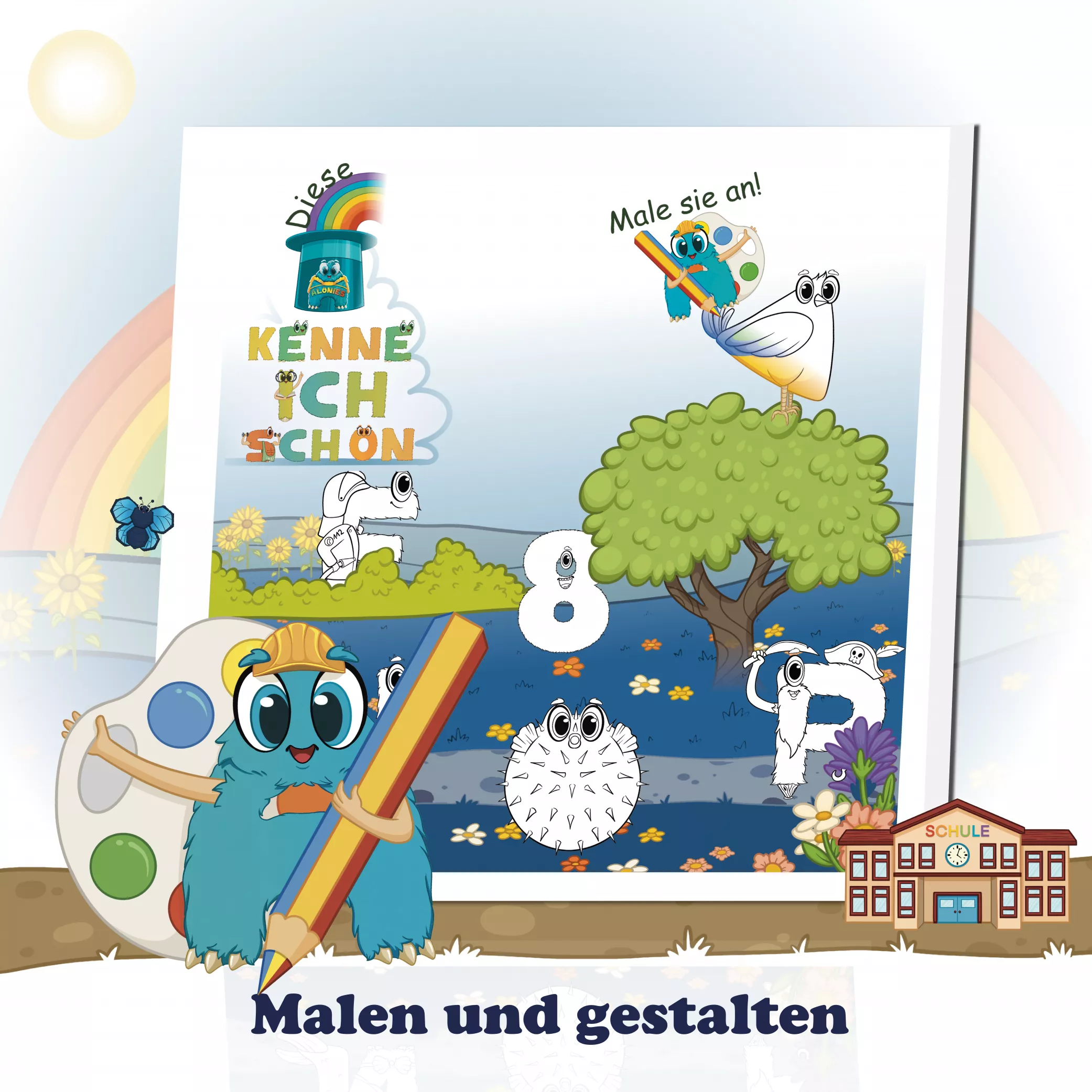 Malen und gestalten

Am Ende jeder Lerneinheit dürfen Kinder ihren Lieblings-Aloni malen. 
Diese kreativen Lernrituale schenken Stolz, Sicherheit und Motivation. Sie fördern Ausdruckskraft und Selbstbewusstsein und helfen den Kindern, ihr Lernen als etwas Eigenes wahrzunehmen. Weitere liebevolle Rituale schaffen Struktur, Orientierung und Freude am Lernen – ganz im Stil der Alonies.